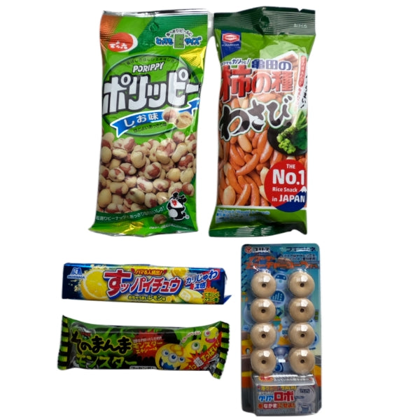 Japanische Sommer-Snackbox – Süßigkeiten, Snacks und Getränke